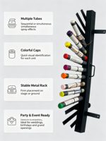 Canon à confettis et feux d'artifice colorés, déclencheur TNT, en forme d'éventail, une seule rangée, ensemble de 16 déclencheurs, pour révélation du sexe, mariage, scène, fête