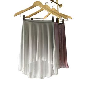 Falda de Ballet Moderna para Mujer, Color Degradado, Chifón Corto, Transparente, para Entrenamiento, Material Spandex, para Adultos - Product Image 2