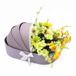 Cute Infant Cradle Shape Color Paper Gift Flower Box