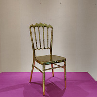 Chaises de salle à manger empilables en métal de style moderne et minimaliste pour hôtels, mariages et banquets en extérieur, vente en gros d'usine, origine Chine