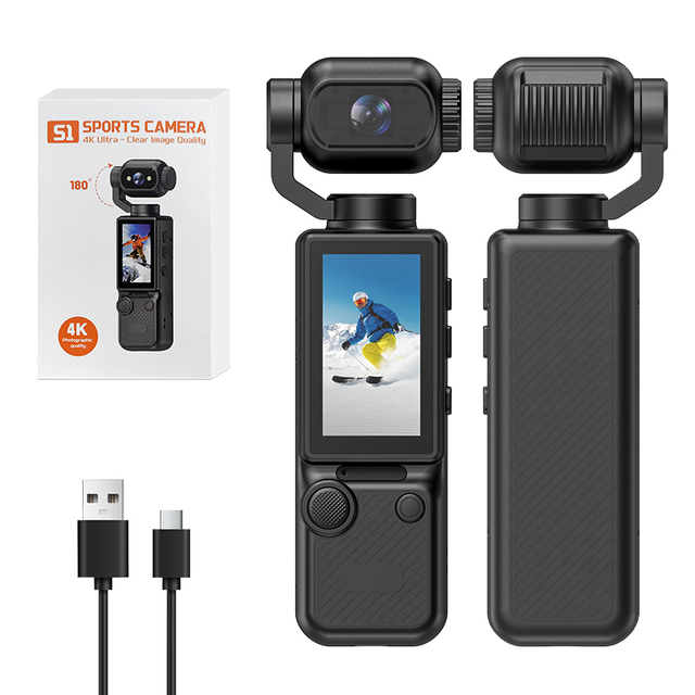 OEM 1080P Wide Angle Vlogging Camera 180 Rotating Lens Handheld Pocket POV Video YouTube TikTok Travel Content Creators