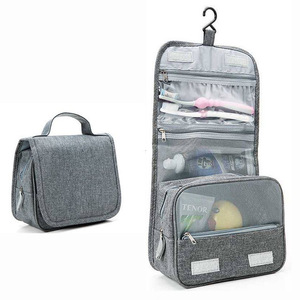 Men's <b>Toiletry</b> <b>Bag</b> with Hook Custom Large Hanging <b>Toiletry</b> <b>Bag</b> with Zipper Closure <b>Travel</b> Organizer Felt Insert - Product Image 1