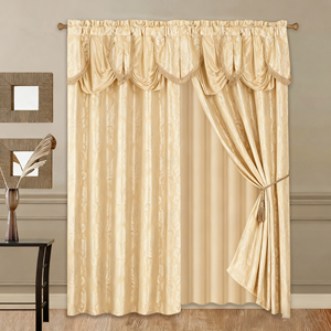 Tenda Classica di Lusso per Hotel in Stile Dubai, 100% Poliestere con Motivo Jacquard, Oscurante Totale per Hotel e Uffici - Product Image 5