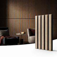 Panneaux en lattes de bois certifiés FSC, absorption acoustique Akupanel pour salon, cinéma, salle de réunion, panneau mural insonorisant
