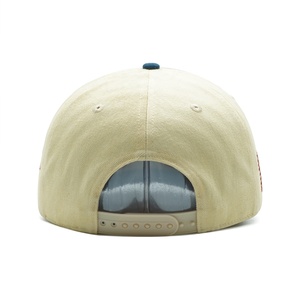 Casquette de baseball vintage <span class=keywords><strong>esthétique</strong></span> en sergé de coton bicolore, structurée, brodée sur 5 panneaux, personnalisable en gros - Product Image 4
