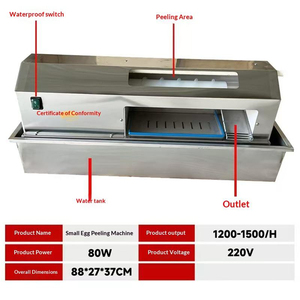 Machine à peler les œufs électrique à haute efficacité, faible taux de bris, pour œufs durs - Product Image 3
