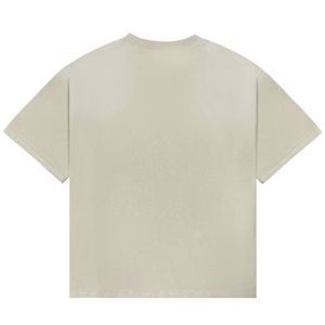 เสื้อยืดแขนสั้นผู้ชายสีเบจคุณภาพสูงสไตล์เบสิค ผ้าฝ้าย พิมพ์ลายตัวอักษรเบสบอล สำหรับขายส่ง รับผลิตแบบ OEM ODM - Product Image 2