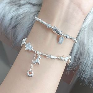 สร้อยข้อมือรูปปลาแมวเหมียว เงินแท้ 999 เครื่องประดับสำหรับผู้หญิง สวมใส่ได้ทุกวัน ดีไซน์รูปสัตว์ สร้อยข้อมือสวยงาม - Product Image 2
