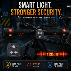 Clignotants de vélo RGB <span class=keywords><strong>sans</strong></span> <span class=keywords><strong>fil</strong></span> avec télécommande USB-C rechargeables pour poignées de guidon, idéaux pour les trajets nocturnes, indicateurs de vélo 22 mm - Product Image 3