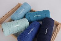 Vente en gros de fil de macramé en coton recyclé de 3 mm, longueur personnalisée, corde imperméable pour chaussures, sacs, vêtements