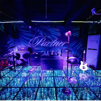 Piste de danse interactive LED 3D 50x50cm avec contrôle DMX LED RGBW éclairage continu pour mariages et fêtes UNOXINE