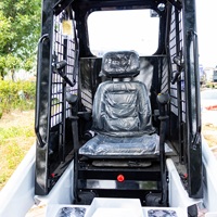 HT25 Joystick control Mini taille chargeuse-pelleteuse à roues Skid Steer avec cabine fermée