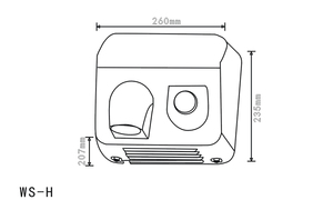 스테인리스 스틸 304 벽걸이형 핸드 드라이어 조용하고 컴팩트한 수동 디자인 가정 및 호텔용 내구성 있는 화장실용 - Product Image 2