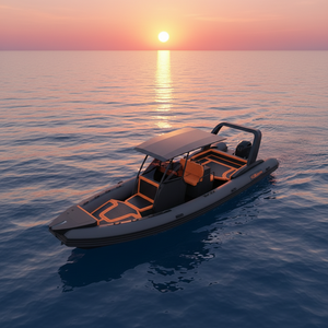 High Speed 28.7ft RIB 860 Aluminum Double Hull RIB Inflatable Hypalon/<b>PVC</b> Boat With T <b>Top</b> - Product Image 3