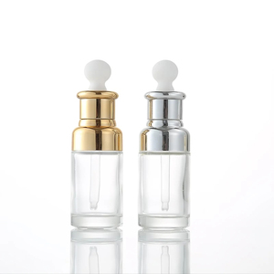 Botella Cosmética de Vidrio Transparente de Lujo Capot de 20ml, 30ml, 50ml con Gotero de Aluminio para Suero y Aceites Esenciales, Diseño Elegante - Product Image 5