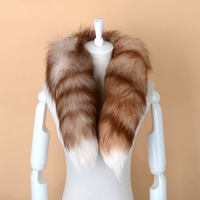 Véritable queue de renard fourrure motif léopard respirant mode écharpe pour hommes épais hiver cou plus chaud temps froid survie Wrap