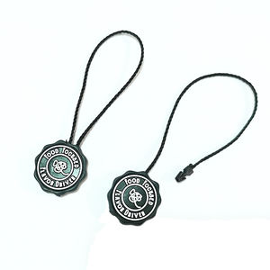 Индивидуальный специальный дизайн, фиолетовая круглая пластиковая бирка, не возвращаемая цена на часы, ювелирные изделия, ценник с наклейкой - Product Image 3