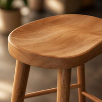MULIGNA Mobilier de restauration rapide haut de gamme en bois massif confortable, tabourets de bar en bois pour café, cuisine, restaurant, salle à manger