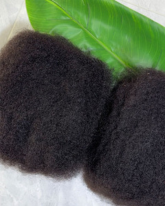 Extensions de cheveux afro crépus 100 % naturels de qualité supérieure, en vrac, pour femmes et hommes, prix usine, cheveux humains afro cambodgiens en gros - Product Image 3