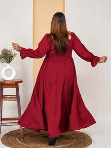 Women's Solid Rayon A-Line Maxi <b>Dress</b> for Woman Festive Fancy Casual Trending Stylish Long Plus Size One Piece <b>Dresses</b> Women - Product Image 4