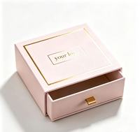 Boîte cadeau rigide blanche personnalisée avec logo, tiroir coulissant, pour bijoux, avec sac en papier et insert en EVA, vente en gros