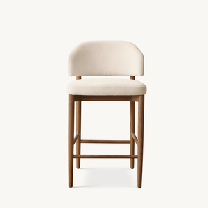 Tabouret de comptoir en bois de style moderne pour la cuisine villa club, design pour la restauration à usage commercial, comptoir de bar et <span class=keywords><strong>chaise</strong></span> en tissu - Product Image 5