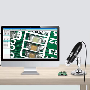 包帯繊維ガーゼ織り綿球構造用のポータブルHD顕微鏡、8つの調整可能なLED付き - Product Image 4