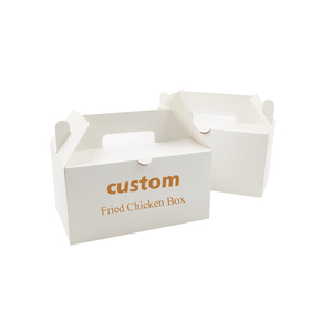 Commercio all'ingrosso della fabbrica di cibo da asporto imballaggio scatola di pollo fritto scatola di imballaggio con manico - Product Image 1