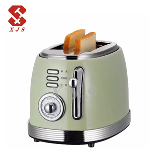 Tostadora emergente automática de 2 rebanadas para el hogar de gama alta con diseño de engranaje de Dial y base de chapado - Product Image 1