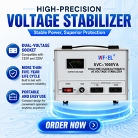 Régulateur de tension servo 1KVA monophasé SVC TND entièrement automatique haute précision ±3% avec affichage à aiguille, en cuivre, entrée 80-260V pour usage domestique