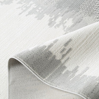 Tapis à poils ras de style classique, tissé à la machine Wilton, sensation de luxe, pour hall d'hôtel, couloir, couleur gris beige, motif abstrait