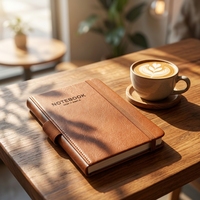 Agenda/Journal A5 à spirale avec couverture rigide en tissu, 80 feuilles et bande élastique pour l'écriture et l'enregistrement