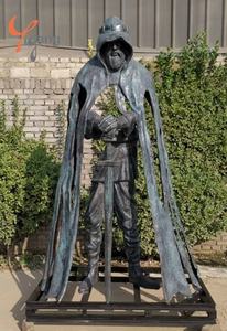 Statue en bronze grandeur nature Figure de chevalier médiéval conçue sur mesure Art abstrait en métal-cadeau de Sculpture en laiton en bronze du roi <span class=keywords><strong>Arthur</strong></span> - Product Image 2