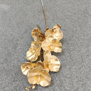 Hoa Vàng Nhân Tạo Nhựa Hoa Lan Vàng Cho Đám Cưới Giáng Sinh Trang Trí - Product Image 6