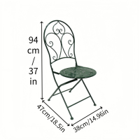 Ensemble table et chaises de jardin au design moderne - Mobilier de jardin en fer forgé