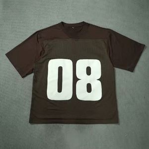 Custom Breathable <b>Mesh</b> American Football Jersey Silk <b>Screen</b> Printed Short Sleeve Vintage Oversized Boxy Cut Plus Size - Product Image 2