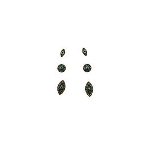 Pendientes de Moda con Diseño de Ojo Turco, Acero Inoxidable 316L, Baño de Oro PVD, para Mujer - Product Image 1