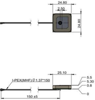 Antena Patch StrongFirst 2450 ± 50 MHz 2.4 GHz dengan Kabel dan Konektor