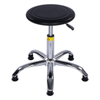 Tabouret de laboratoire moderne M08, chaise ESD en mousse PU, réglable, avec roulettes pivotantes et repose-pieds, pour hôpital, salle blanche, école, atelier