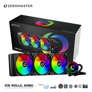 Refroidisseur de processeur AIO Zeromaster 360 <span class=keywords><strong>RGB</strong></span> S360 3 broches 120 mm <span class=keywords><strong>F120</strong></span> <span class=keywords><strong>RGB</strong></span> Core personnalisable avec écran LCD 1,54 pouces, boîtier d'ordinateur en aluminium haute performance - Product Image 1