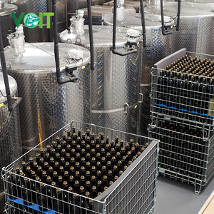 Contenedor de malla de alambre galvanizado apilable para transporte de bodega para botella de vino - Product Image 6