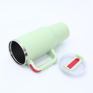 Bouteille isotherme portable en acier inoxydable de 40 oz à grande capacité, avec poignée et paille, isolation thermique de 12 à 24 heures – Meilleure vente - Product Image 2