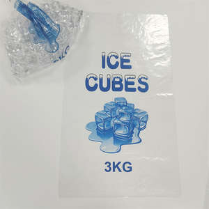 Mendukung Logo kustom PE kantong es plastik sekali pakai 3kg 5kg 10lb tas es batu LOGO sendiri kemasan awet tas es batu - Product Image 2