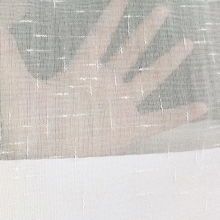 새로운 현대 흰색 일반 폴리 에스테르 쉬어 커튼 보일 얇은 명주 그물 창 패브릭 거실을 위해 투명