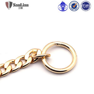 उच्च गुणवत्ता धातु पालतू गोल्ड फ्लैट चेन कॉलर कुत्ते गला घोंटना श्रृंखला कॉलर के लिए सोने के रंग - Product Image 6