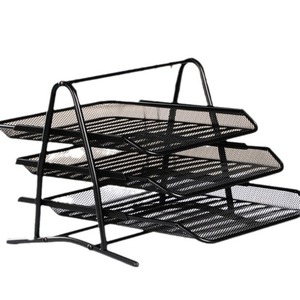 Organizador de Archivos de Malla Metálica de 3 Niveles para Escritorio de Oficina - Product Image 5