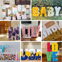 Qualité bricolage chapiteau lettres Kit pour Ramadan fête et mariage toile de fond décor mousse conseil mosaïque lettres avec ballon cadre
