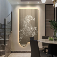 Décoration Murale d'Art Moderne : Tableau Cheval sur Toile Haut de Gamme, Lumineux, pour Entrée, Salon de Luxe, Couloir – Peinture Animale par Pulvérisation
