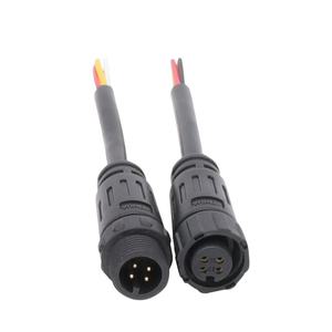 カスタマイズされたLED照明ファンシステム防水ケーブル4PINM12コネクタ成形20/22/24AWGPVCケーブルIP68オスメスプラグ - Product Image 1