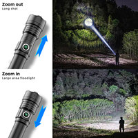 Professionelle Taktische Taschenlampe 5000 Lumen, Wiederaufladbare LED-Fackel
